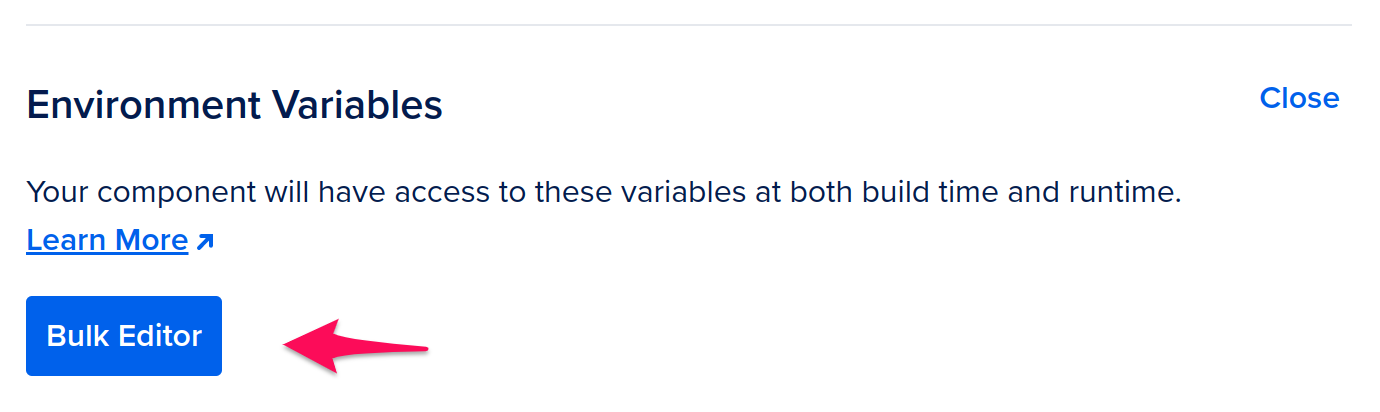 Env vars bulk editor