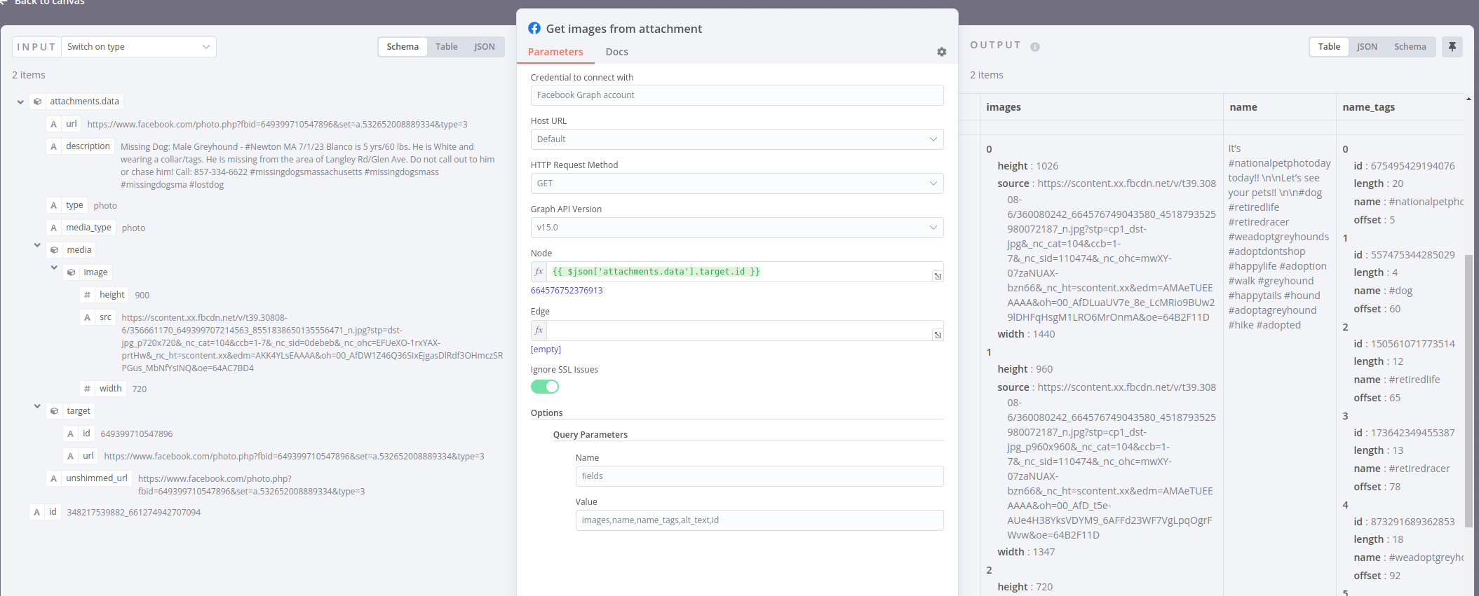 n8n getting attachment images