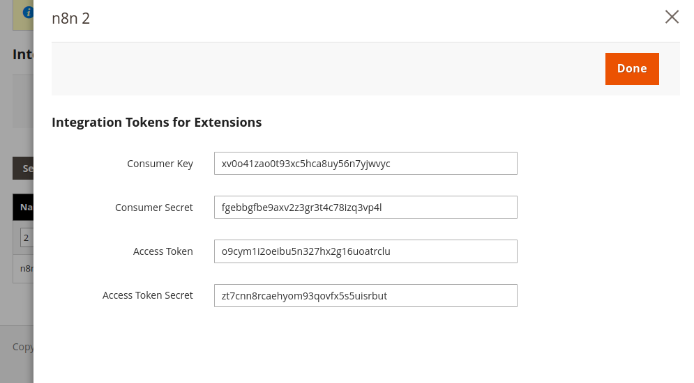 Magento integration before activation