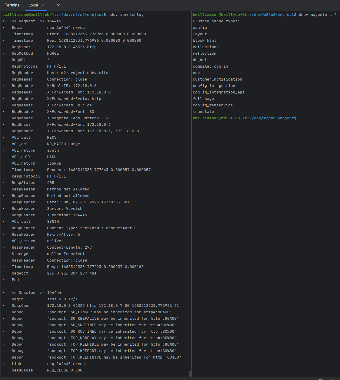 varnish purge when cache flush
