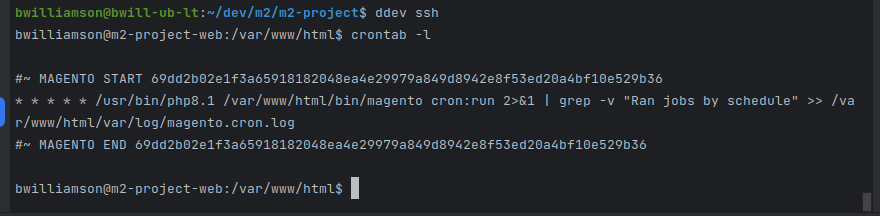 crontab output