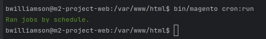cron run output