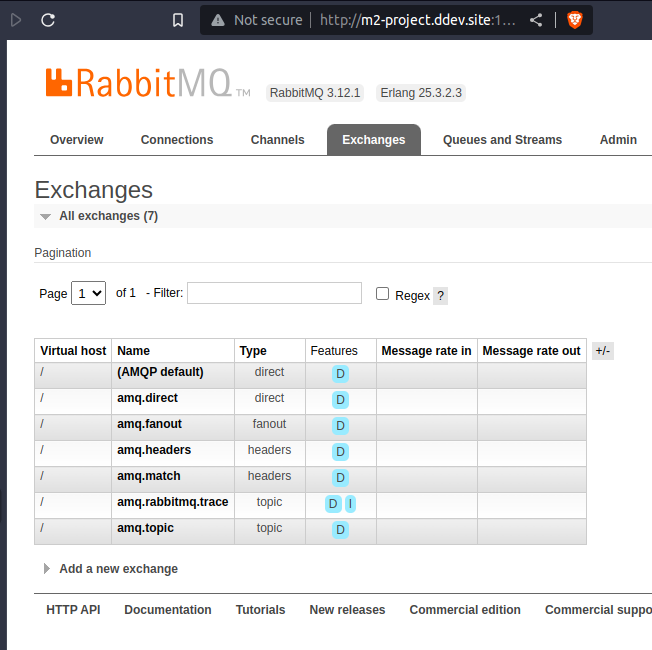 rabbitmq exchanges before
