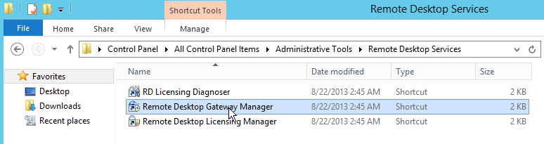 Remote Desktop Services Control Panel